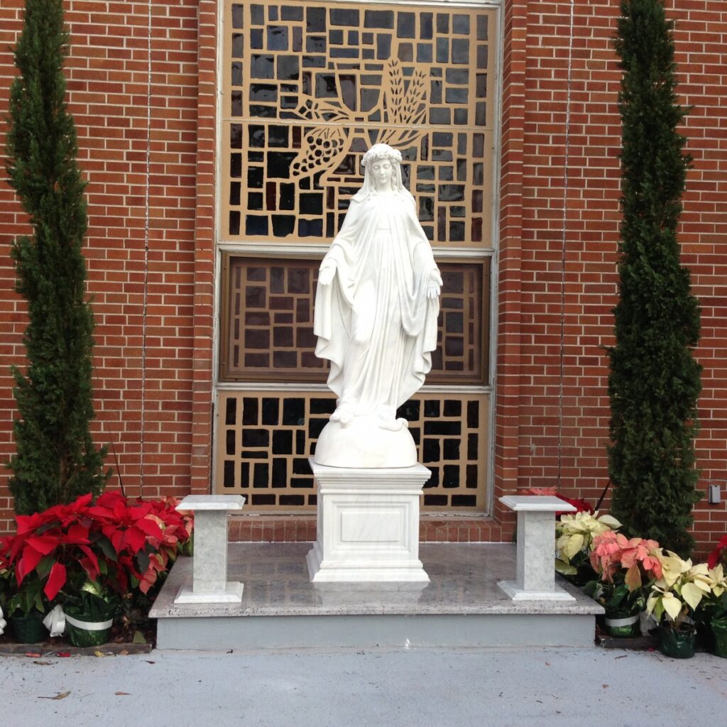 Statue of Our Lady in our grotto